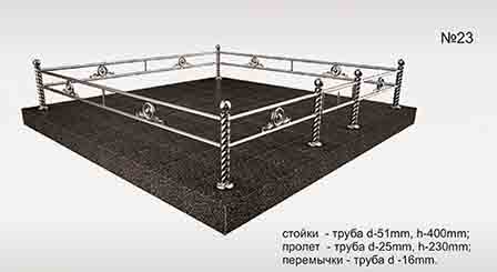 ograda-stal-23 Ограда из нержавеющей стали №23