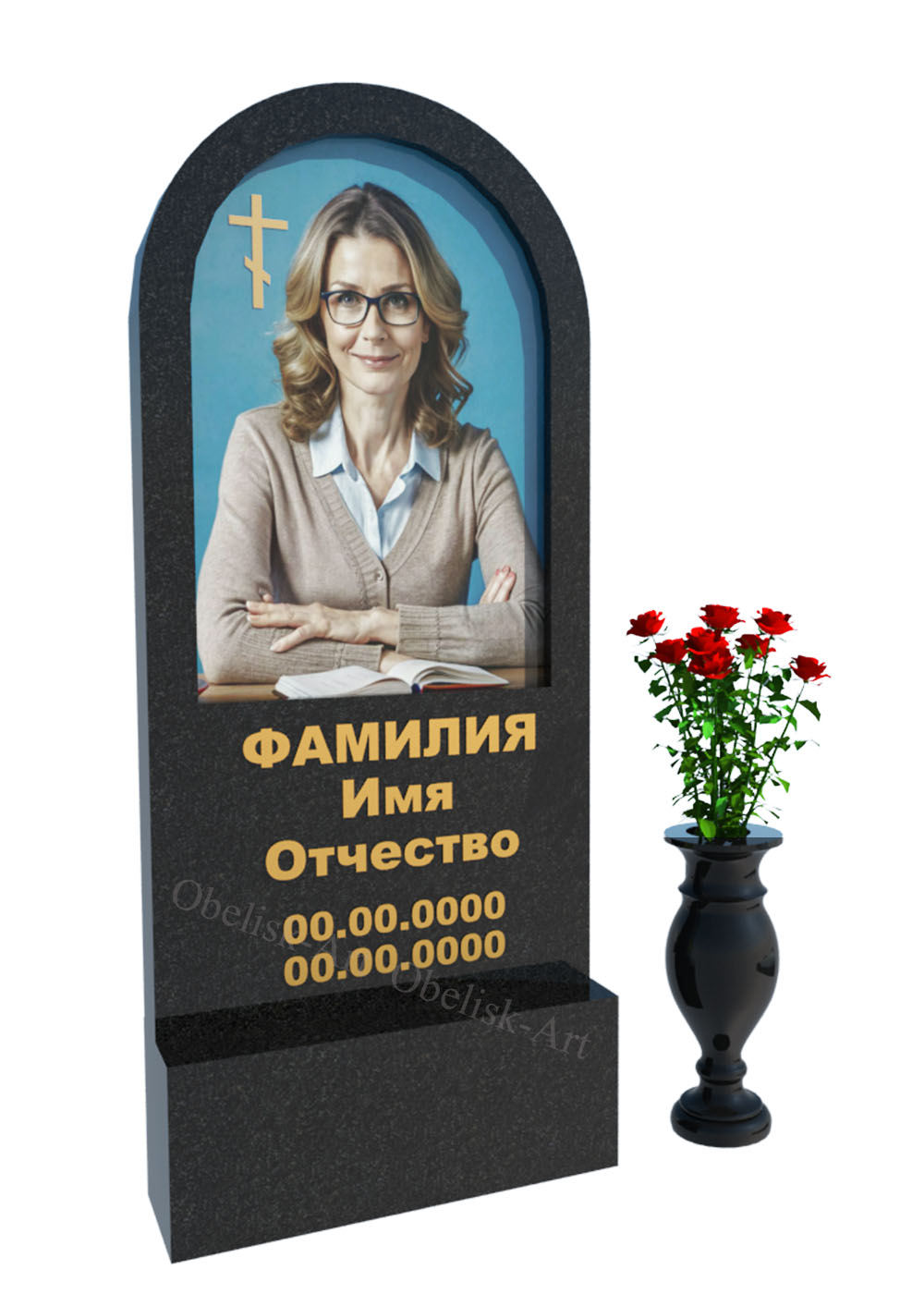 Памятник вертикальный из гранита 026