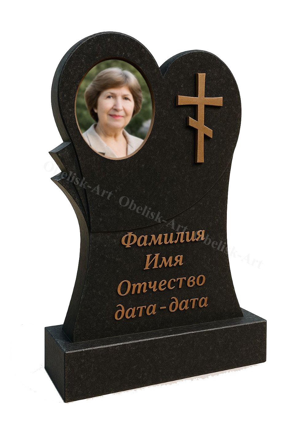 Вертикальный памятник из гранита 044