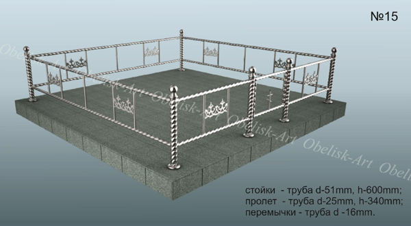 15 Ограда из нержавеющей стали №15